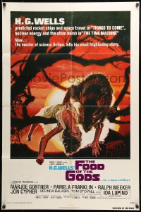8y280 FOOD OF THE GODS int'l 1sh 1976 artwork of giant rat feasting on dead girl by Drew Struzan!