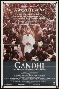 8y302 GANDHI 1sh 1982 Ben Kingsley as The Mahatma, directed by Richard Attenborough!
