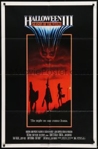 8y343 HALLOWEEN III 1sh 1982 Season of the Witch, Tom Atkins & Stacey Nelkin, horror!