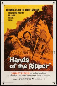 8y345 HANDS OF THE RIPPER 1sh 1972 Hammer horror, Jack the Ripper kills again through his daughter