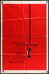 8y395 HUMAN FACTOR 1sh 1980 Otto Preminger, cool art of hanging telephone by Saul Bass!
