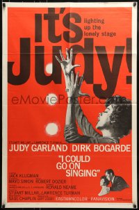 8y400 I COULD GO ON SINGING 1sh 1963 Judy Garland lights up the lonely stage, Dirk Bogarde!