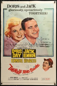 8y424 IT HAPPENED TO JANE 1sh R1961 close up of Doris Day & Jack Lemmon, Ernie Kovacs!