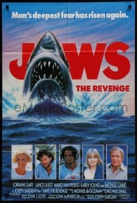8y429 JAWS: THE REVENGE int'l 1sh 1987 great artwork of shark attacking ship, this time it's personal!