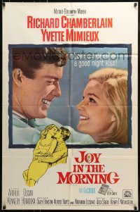 8y433 JOY IN THE MORNING 1sh 1965 best close up of Richard Chamberlain & Yvette Mimieux!