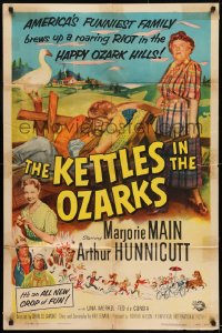 8y439 KETTLES IN THE OZARKS 1sh 1956 Marjorie Main as Ma brews up a roaring riot in the hills!