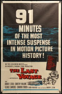 8y464 LAST VOYAGE 1sh 1960 91 minutes of the most intense suspense in motion picture history!