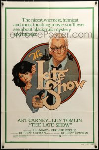 8y466 LATE SHOW 1sh 1977 great Richard Amsel artwork of Art Carney & Lily Tomlin!
