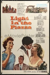 8y476 LIGHT IN THE PIAZZA 1sh 1961 De Havilland, Yvette Mimieux, Rossano Brazzi & George Hamilton!