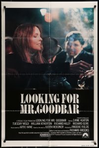 8y482 LOOKING FOR MR. GOODBAR 1sh 1977 close up of Diane Keaton, directed by Richard Brooks!