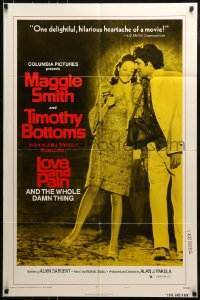 8y489 LOVE & PAIN & THE WHOLE DAMN THING style B 1sh 1972 Maggie Smith, Tim Bottoms