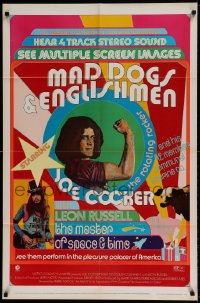 8y494 MAD DOGS & ENGLISHMEN 1sh 1971 Joe Cocker, rock 'n' roll, cool poster design!