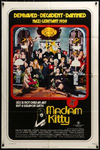 8y496 MADAM KITTY 1sh 1976 x-rated, depraved, decadent, damned, sex is not only an art but a weapon