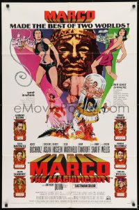 8y515 MARCO THE MAGNIFICENT 1sh 1966 Orson Welles, Anthony Quinn, star-studded adventure!