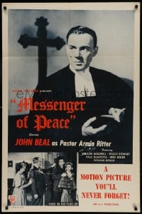 8y534 MESSENGER OF PEACE 1sh 1947 John Beal as Pastor Armin Ritter, Bakewell, Peggy Stewart!