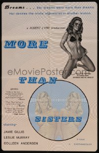 8y553 MORE THAN SISTERS 24x36 1sh 1978 they'd do anything to satisfy their intense erotic needs!
