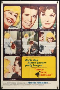 8y556 MOVE OVER, DARLING 1sh 1964 many images of James Garner & pretty Doris Day!