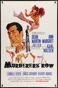 8y562 MURDERERS' ROW 1sh 1966 art of spy Dean Martin as Matt Helm & sexy Ann-Margret by McGinnis!
