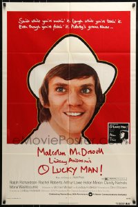 8y603 O LUCKY MAN 1sh 1973 great images of Malcolm McDowell, directed by Lindsay Anderson!
