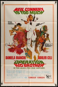 8y616 OPERATION KID BROTHER 1sh 1967 little brother Neil Connery in James Bond copy, Lesser art!