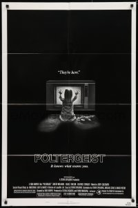 8y655 POLTERGEIST style B 1sh 1982 Tobe Hooper & Steven Spielberg, the first real ghost story!