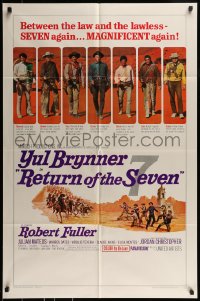 8y699 RETURN OF THE SEVEN 1sh 1966 Yul Brynner reprises his role as master gunfighter!