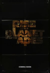 8y703 RISE OF THE PLANET OF THE APES style A int'l teaser DS 1sh 2011 prequel to the 1968 classic!