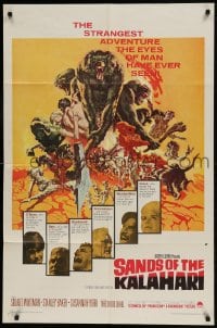 8y728 SANDS OF THE KALAHARI 1sh 1965 the strangest adventure the eyes of man have ever seen!