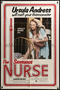 8y747 SECRETS OF A SENSUOUS NURSE 1sh 1976 L'Infermiera, Ursula Andress will melt your thermometer!