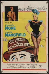8y759 SHERIFF OF FRACTURED JAW 1sh 1959 sexy burlesque Jayne Mansfield, sheriff Kenneth More!