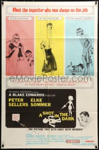 8y762 SHOT IN THE DARK 1sh 1964 Blake Edwards, Peter Sellers, sexy Elke Sommer, Pink Panther!