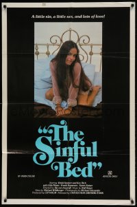 8y767 SINFUL BED 1sh 1974 sexy Heidi Kramer, a little sin, a little sex, and lots of love, x-rated!