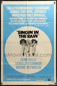 8y769 SINGIN' IN THE RAIN 1sh R1975 Gene Kelly, Donald O'Connor, Debbie Reynolds, classic!