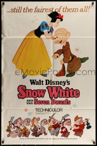 8y781 SNOW WHITE & THE SEVEN DWARFS style A 1sh R1967 Walt Disney animated cartoon fantasy classic!