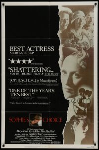 8y785 SOPHIE'S CHOICE 1sh 1982 Alan J. Pakula directed, Meryl Streep, Kevin Kline, Peter MacNicol!