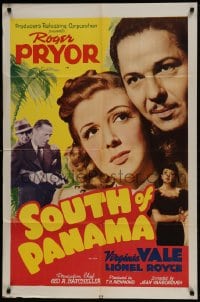8y788 SOUTH OF PANAMA 1sh 1941 Roger Pryor & Virginia Vale in Central America!
