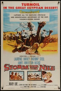 8y820 STORM OVER THE NILE 1sh 1956 Laurence Harvey, turmoil in the great Egyptian desert!