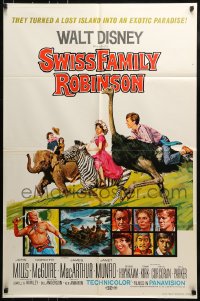 8y845 SWISS FAMILY ROBINSON 1sh R1975 John Mills, Walt Disney family fantasy classic!