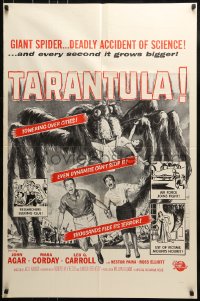 8y856 TARANTULA military 1sh R1960s great border art of 100 foot high spider + monster in lab inset!