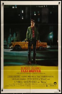 8y864 TAXI DRIVER 1sh 1976 classic art Robert De Niro by Guy Peellaert, Martin Scorsese!