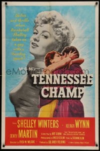 8y872 TENNESSEE CHAMP 1sh 1954 Bombshell Shelley Winters, Keenan Wynn, Dewey Martin, boxing!
