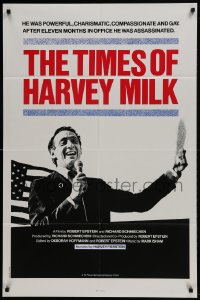 8y901 TIMES OF HARVEY MILK 1sh 1984 he was powerful, charismatic, compassionate, gay & assassinated