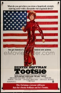 8y909 TOOTSIE advance 1sh 1982 great solo full-length image of Dustin Hoffman, little did he know!