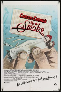 8y937 UP IN SMOKE style B 1sh 1978 Cheech & Chong marijuana drug classic, great art!