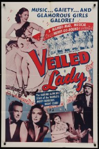 8y945 VEILED LADY 1sh 1956 German mambo-mad musical with glamorous girls galore!