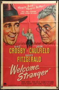 8y963 WELCOME STRANGER style A 1sh 1947 Bing Crosby, Joan Caulfield & Barry Fitzgerald!