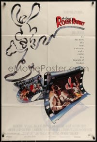 8y972 WHO FRAMED ROGER RABBIT 1sh 1988 Robert Zemeckis, Bob Hoskins, sexy Jessica Rabbit, Lloyd!
