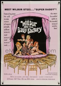 8y975 WILBUR & THE BABY FACTORY 1sh 1970 sexy photo & artwork montage!