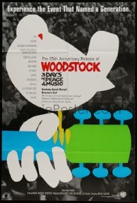 8y988 WOODSTOCK 1sh R1994 classic rock & roll concert, great Arnold Skolnick artwork!