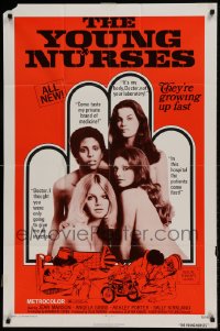 8y993 YOUNG NURSES 1sh 1973 Jean Manson, Angela Gibbs, Ashley Porter, Sally Kirkland, hospital!